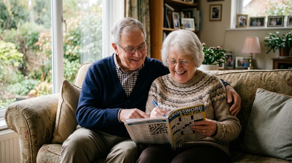 couple solving magazine puzzle 202608052250